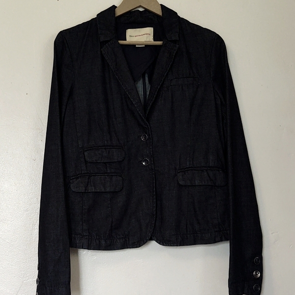Anthro Pilcro and the Letterpress Dark Denim Blazer sz Med women - Picture 12 of 12
